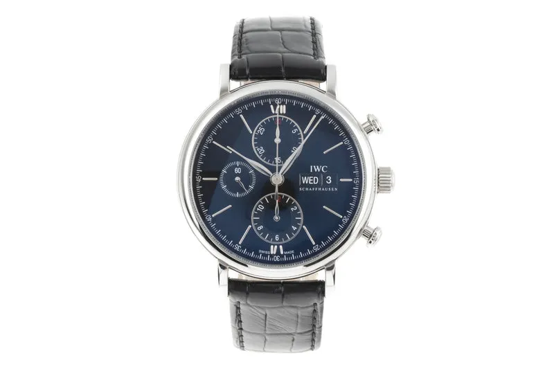 IWC Portofino chronograph steel automatic men's watch IW3910 LP: 7100EUR [2205292]