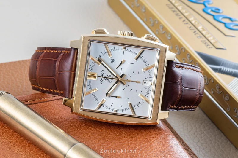 Tag Heuer Monaco chronograph 18 ct gold automatic men's watch CW5140 [2205268]