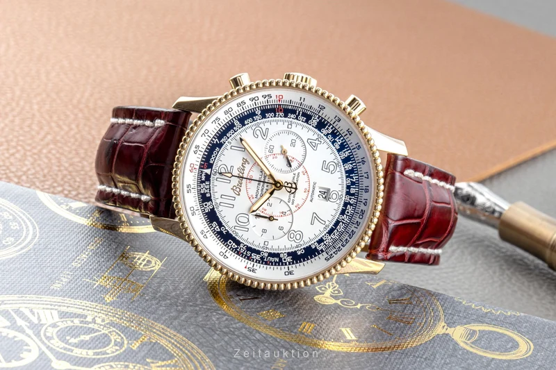 Breitling Montbrillant chronograph 18 ct gold automatic men's watch K35330 Limited [2205225]