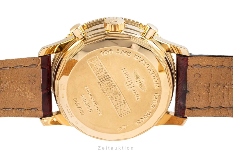 Breitling Montbrillant chronograph 18 ct gold automatic men's watch K35330 Limited [2205225]