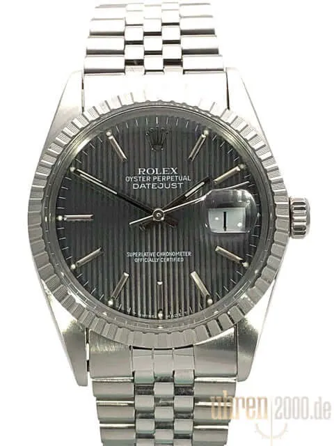 Rolex Datejust 36 16030 Grau Jubile-Band LC100 aus 1987