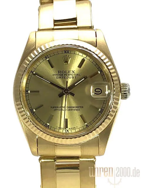 Rolex Datejust 31 Gelbgold 6827 Champagner