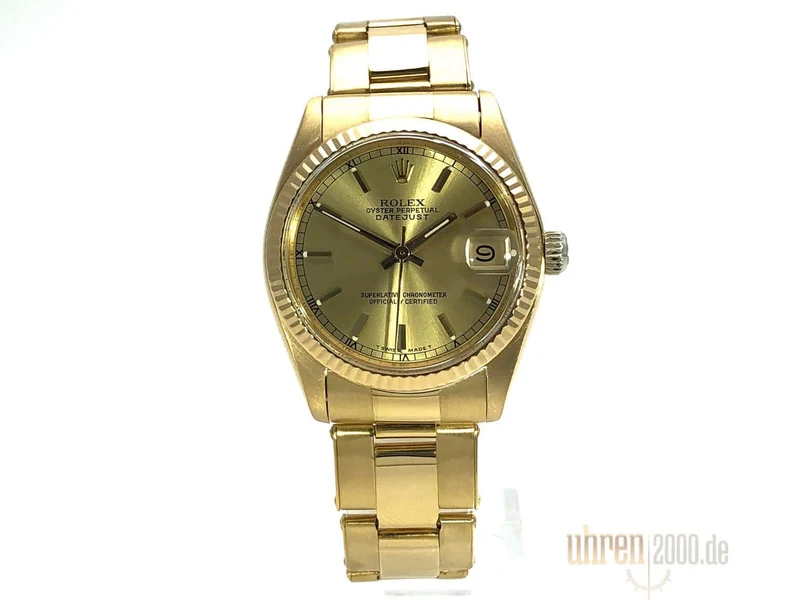 Rolex Datejust 31 Gelbgold 6827 Champagner