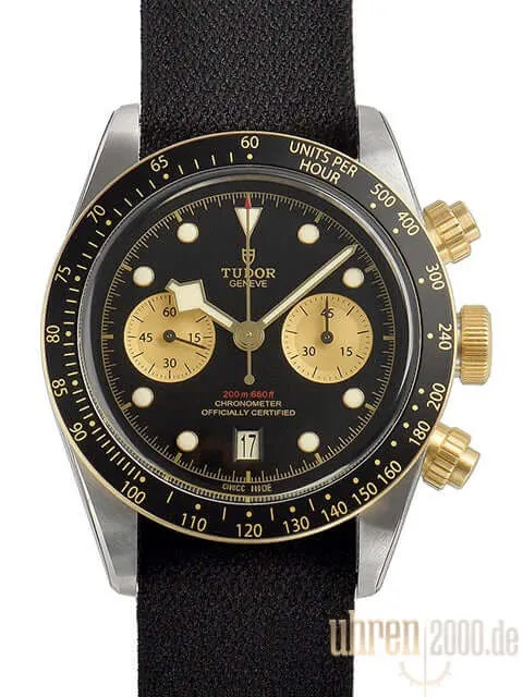 Tudor Heritage Black Bay Chrono Steel Gold Textilband 79363N-0003