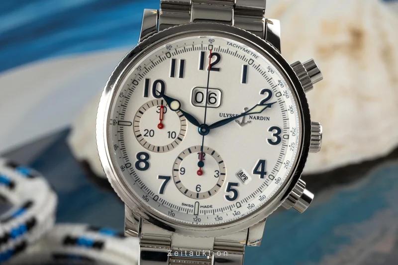 Ulysse Nardin Marine Chronograph chronograph steel automatic men's watch 513-22 [2204915]