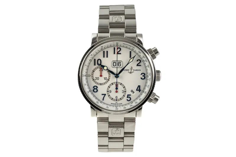 Ulysse Nardin Marine Chronograph chronograph steel automatic men's watch 513-22 [2204915]