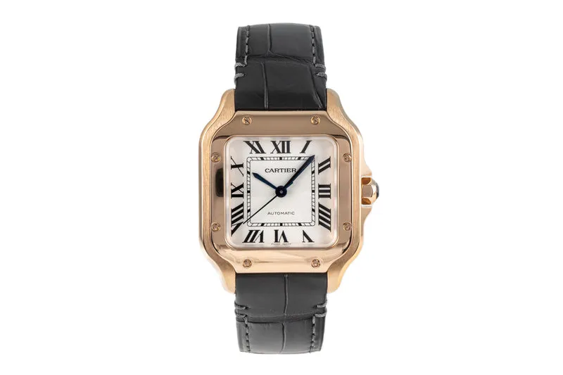 Cartier Santos 18 ct red gold automatic men's watch 4074, WGSA0012 [2204910]