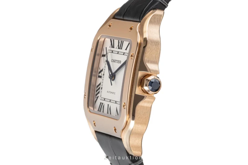 Cartier Santos 18 ct red gold automatic men's watch 4074, WGSA0012 [2204910]