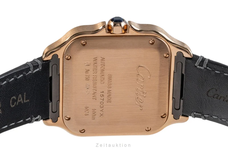 Cartier Santos 18 ct red gold automatic men's watch 4074, WGSA0012 [2204910]