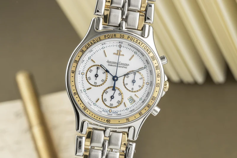 Jaeger LeCoultre Heraion chronograph steel / gold quartz men's watch 115.5.31 [2204736]