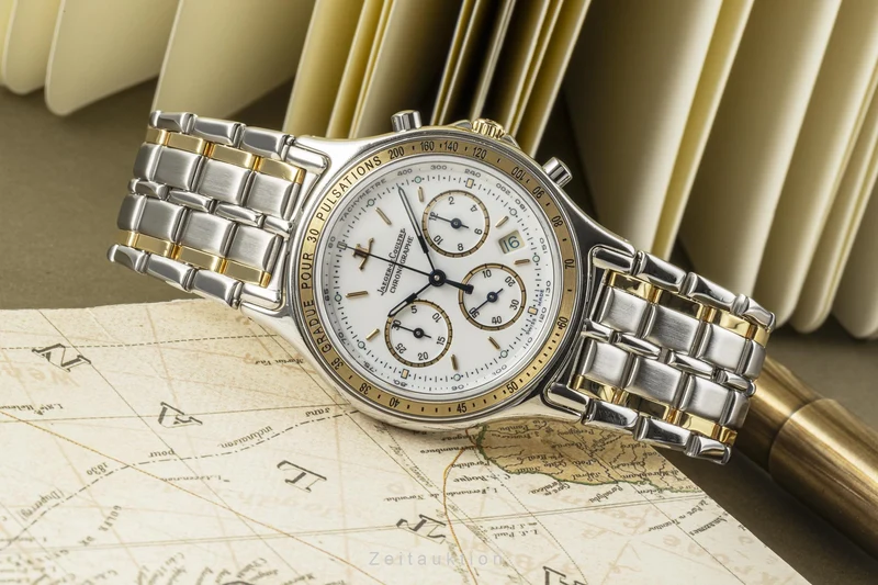 Jaeger LeCoultre Heraion chronograph steel / gold quartz men's watch 115.5.31 [2204736]