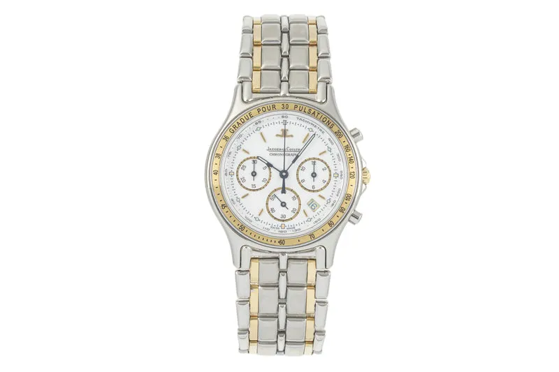 Jaeger LeCoultre Heraion chronograph steel / gold quartz men's watch 115.5.31 [2204736]