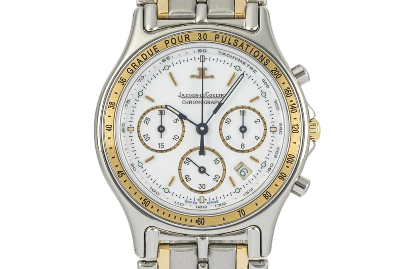 Jaeger LeCoultre Heraion chronograph steel / gold quartz men's watch 115.5.31 [2204736]