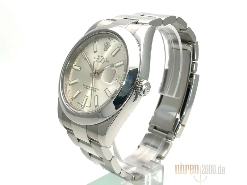 Rolex Datejust II 41 Edelstahl 116300 Silber Index aus 2014