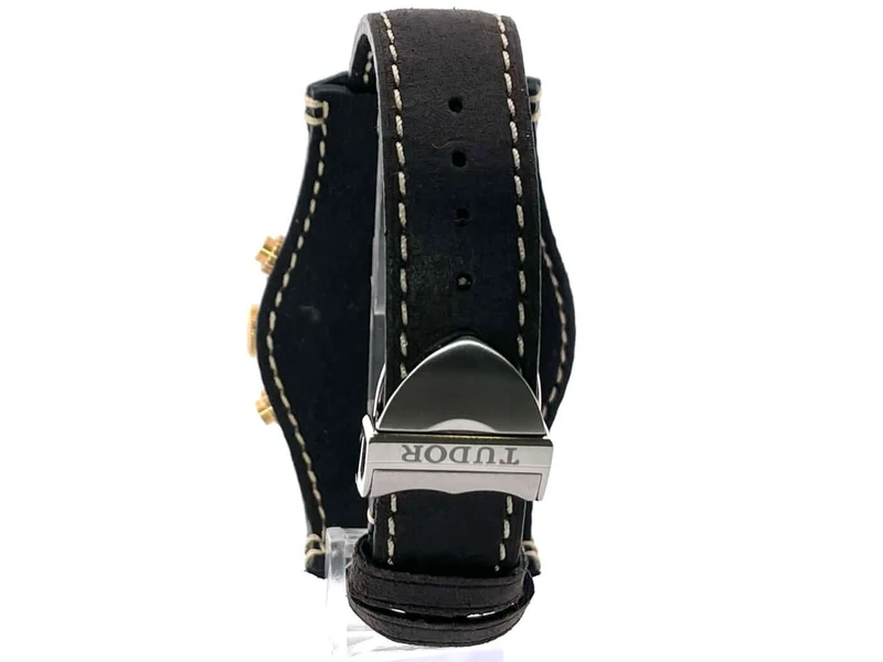 Tudor Heritage Black Bay Chrono Steel Gold Lederband M79363N-0002
