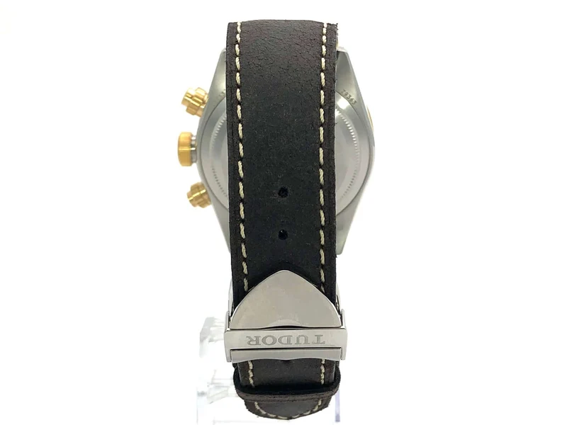 Tudor Heritage Black Bay Chrono Steel Gold Lederband M79363N-0002