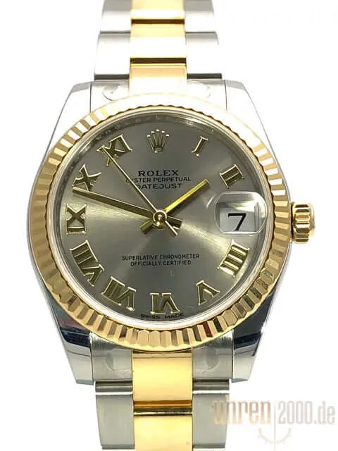 Rolex Datejust 31 Edelstahl Gelbgold 178273 Stahl Römisch aus 2018