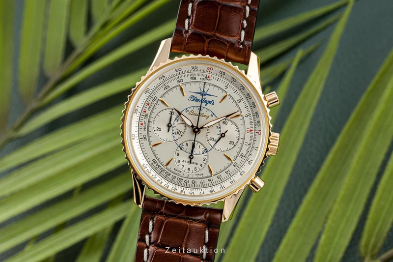 Breitling Montbrillant chronograph 18 ct red gold automatic men's watch H30030.1 Limited [2204725]
