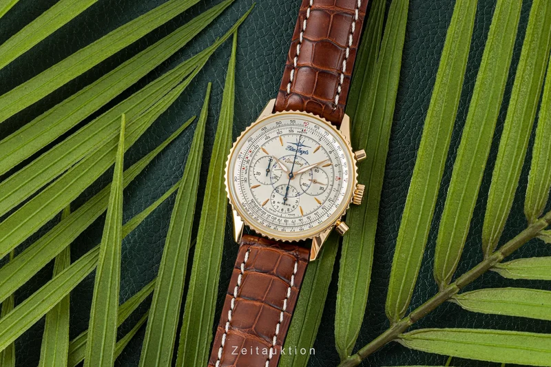 Breitling Montbrillant chronograph 18 ct red gold automatic men's watch H30030.1 Limited [2204725]
