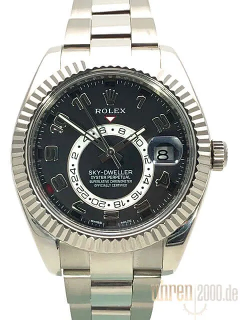 Rolex Sky-Dweller 326939 Weißgold Schwarz aus 2014