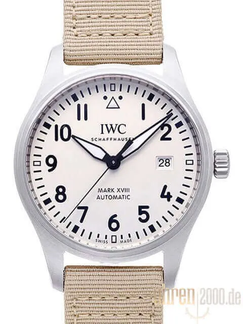 IWC Pilot`s Watch Fliegeruhr Mark XVIII IW327012 Textilband