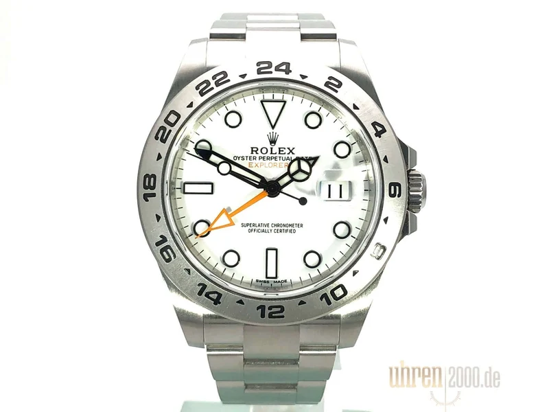 Rolex Explorer II 42 Edelstahl 216570 aus 2017 LC100 weißes Zifferblatt