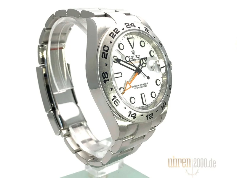 Rolex Explorer II 42 Edelstahl 216570 aus 2017 LC100 weißes Zifferblatt