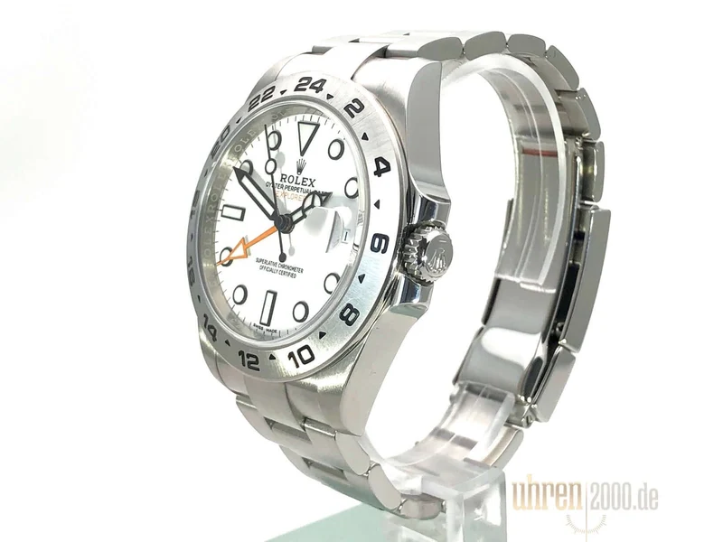 Rolex Explorer II 42 Edelstahl 216570 aus 2017 LC100 weißes Zifferblatt