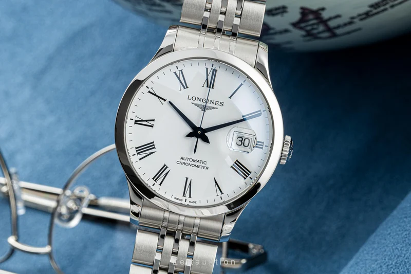Longines Record steel automatic men's watch L2.820.4.11.6 LP: 2130EUR [2204497]