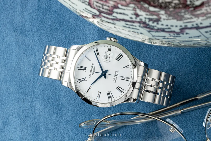 Longines Record steel automatic men's watch L2.820.4.11.6 LP: 2130EUR [2204497]