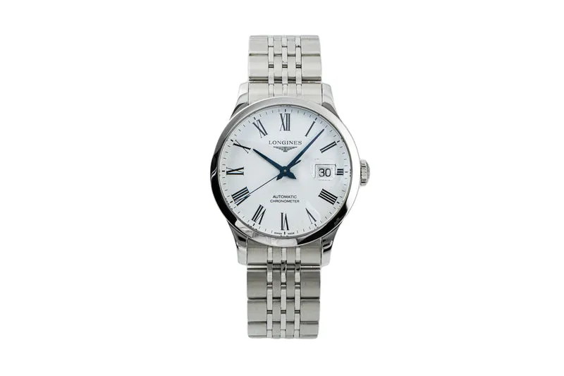 Longines Record steel automatic men's watch L2.820.4.11.6 LP: 2130EUR [2204497]