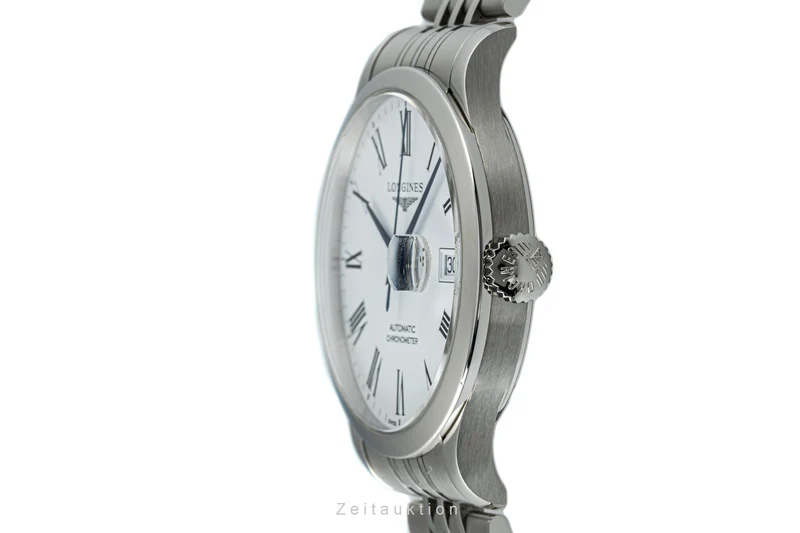 Longines Record steel automatic men's watch L2.820.4.11.6 LP: 2130EUR [2204497]
