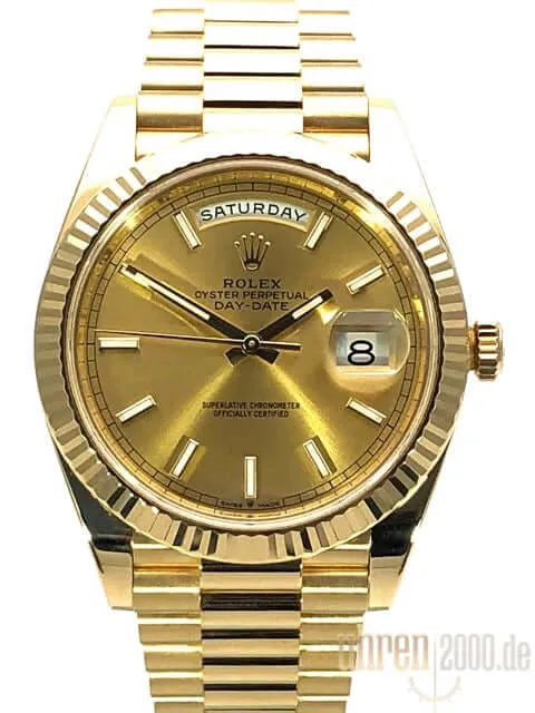 Rolex Day-Date 40 Gelbgold 228238 Champagner aus 2019