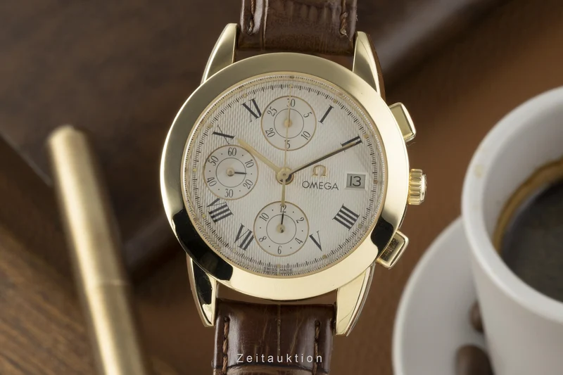 Omega Louis Brandt chronograph 18 ct gold automatic men's watch 5331.51.00, 175.0500 [2204376]