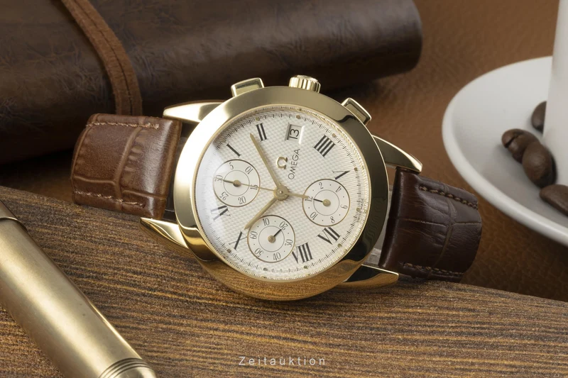 Omega Louis Brandt chronograph 18 ct gold automatic men's watch 5331.51.00, 175.0500 [2204376]