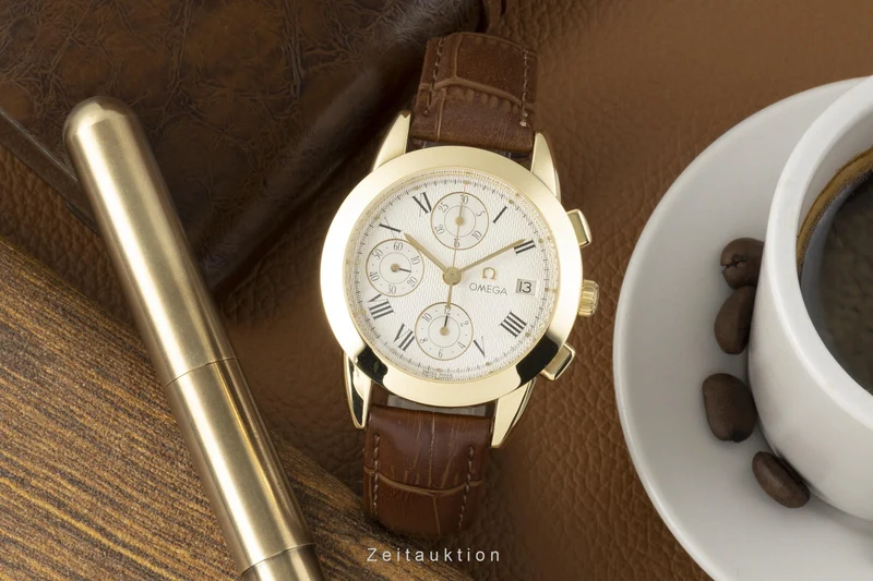 Omega Louis Brandt chronograph 18 ct gold automatic men's watch 5331.51.00, 175.0500 [2204376]