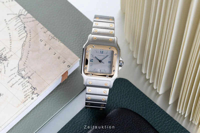 Cartier Santos steel / gold quartz men's watch 187901 [2204332]
