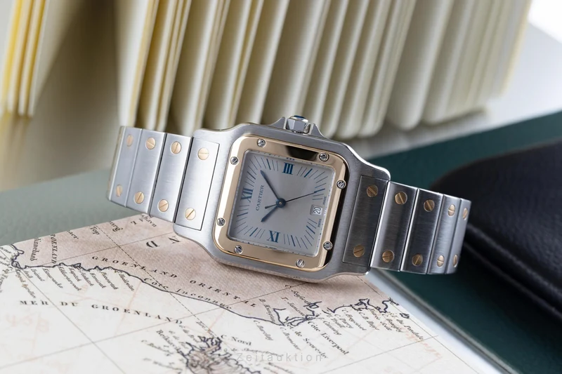 Cartier Santos steel / gold quartz men's watch 187901 [2204332]