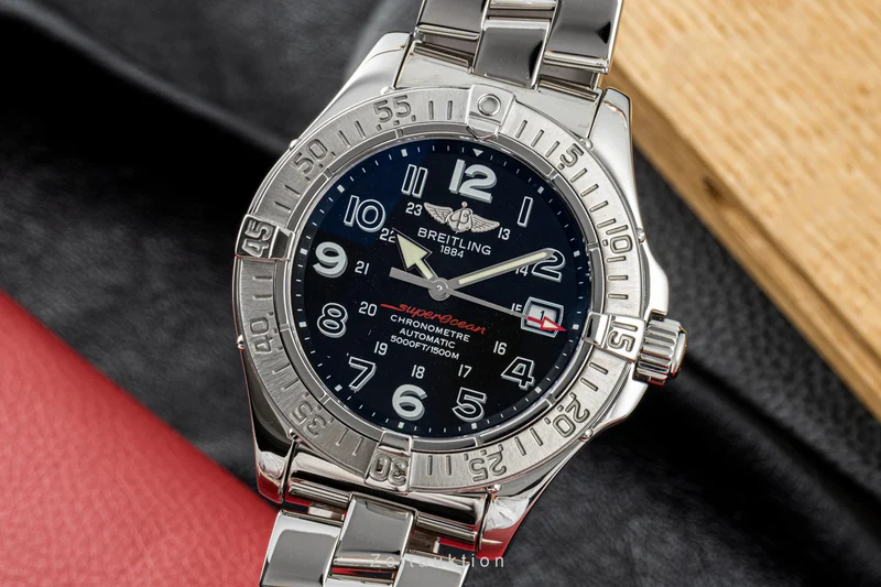 Breitling Superocean steel automatic men's watch A17360 LP: 4600EUR [2204331]