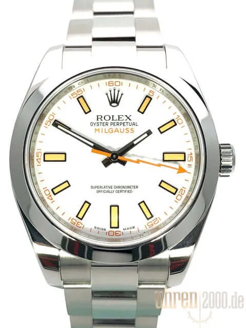 Rolex Milgauss 116400 weißes Zifferblatt