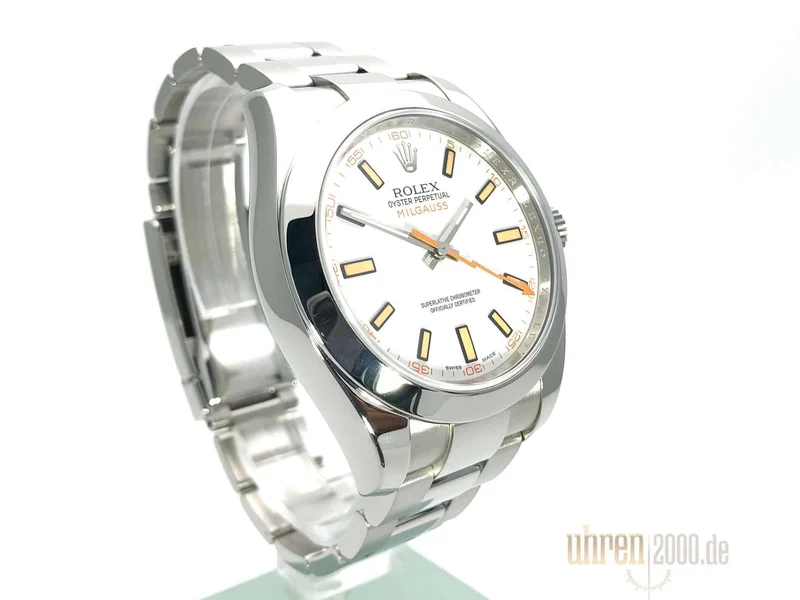 Rolex Milgauss 116400 weißes Zifferblatt