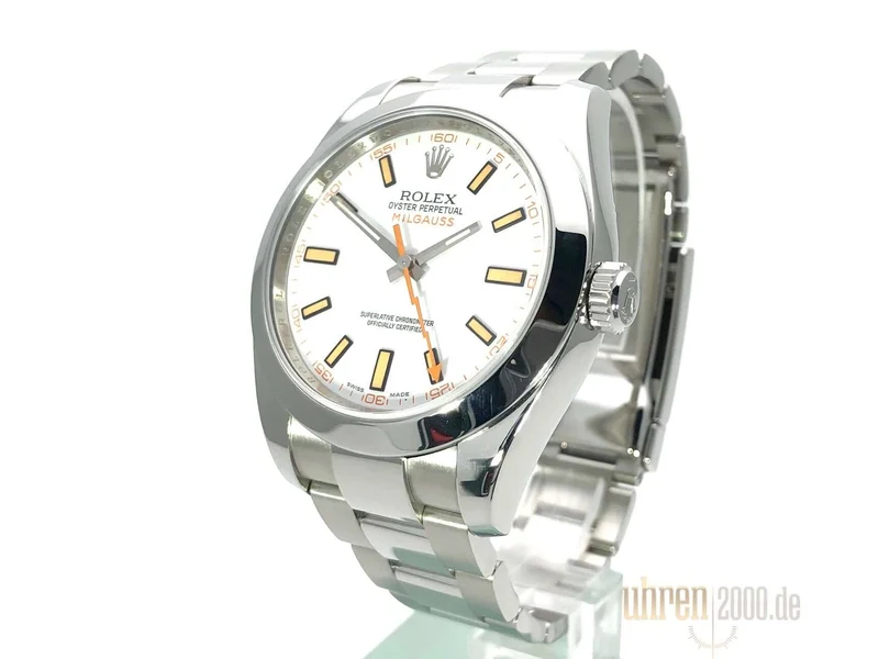 Rolex Milgauss 116400 weißes Zifferblatt