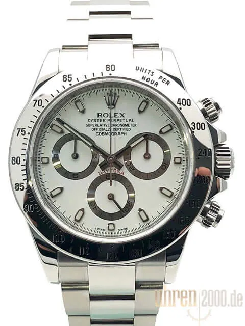 Rolex Daytona Edelstahl 116520 Weiß aus 2014 LC100