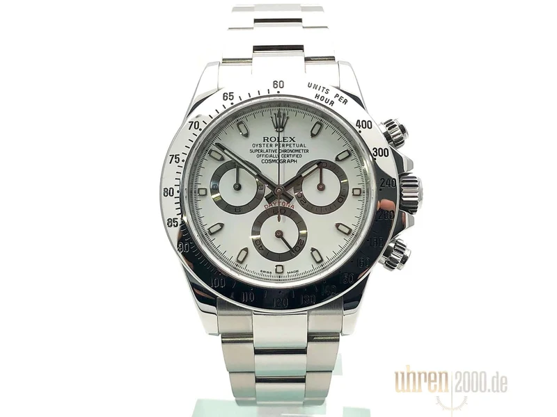 Rolex Daytona Edelstahl 116520 Weiß aus 2014 LC100