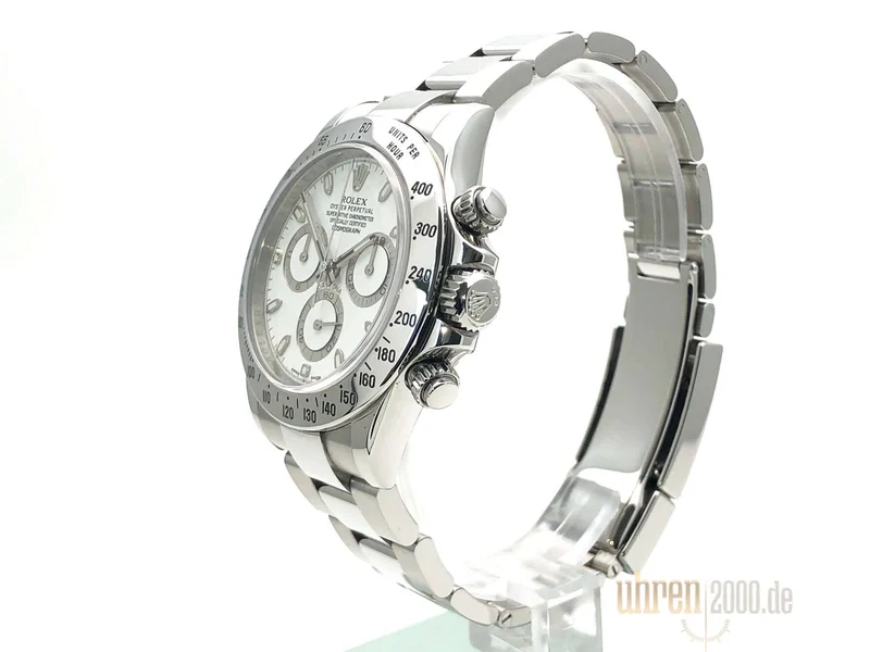 Rolex Daytona Edelstahl 116520 Weiß aus 2014 LC100