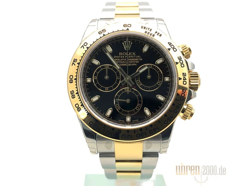Rolex Daytona Edelstahl Gelbgold 116503 Schwarz aus 2016 LC100