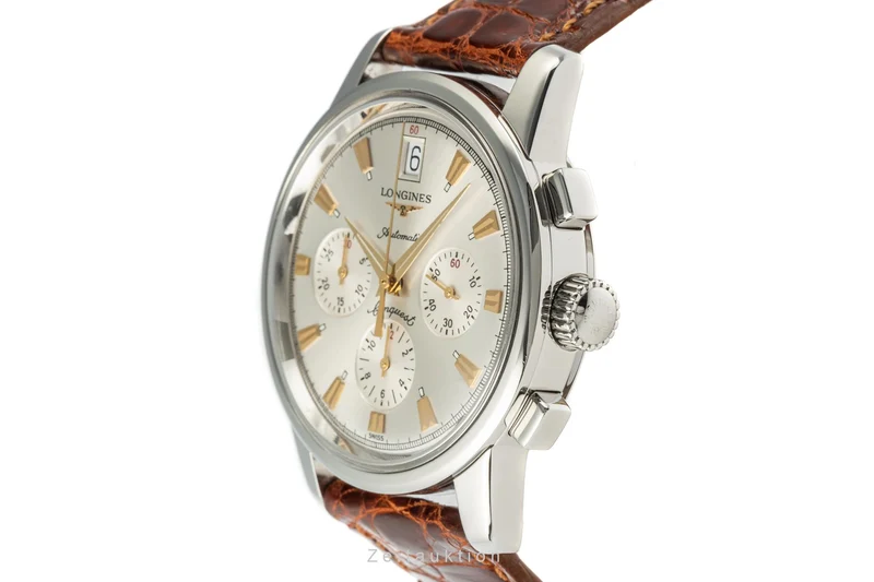 Longines Conquest Heritage chronograph steel automatic men's watch L1.641.4 LP: 2600EUR [2205983]
