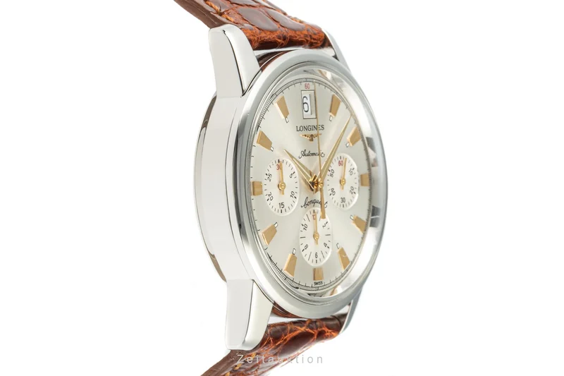 Longines Conquest Heritage chronograph steel automatic men's watch L1.641.4 LP: 2600EUR [2205983]
