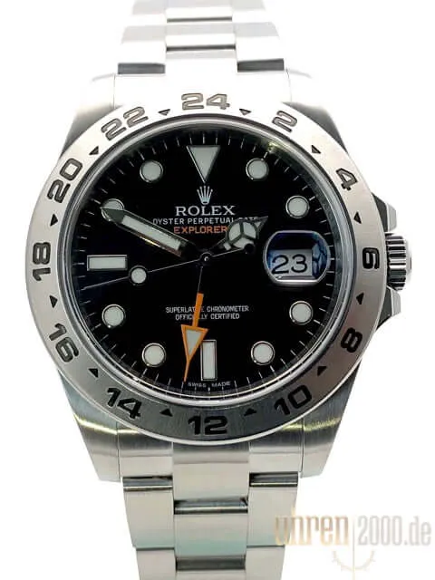 Rolex Explorer II 42 Edelstahl 216570 schwarzes Zifferblatt aus 2013