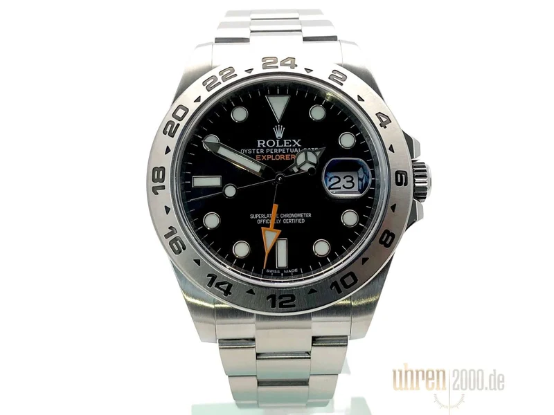 Rolex Explorer II 42 Edelstahl 216570 schwarzes Zifferblatt aus 2013